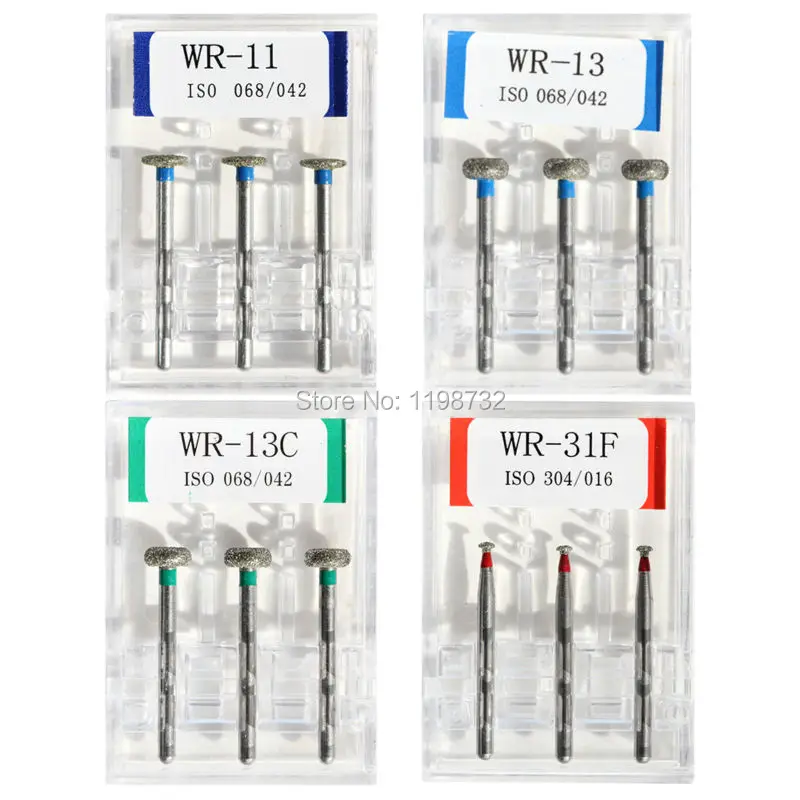 

15Pcs / 5Boxes Dental Diamond Burs WR-11 / WR-13 / WR-13C / WR-31F Polisher Drill Dia-Burs High Speed Handpiece Dentist Burrs