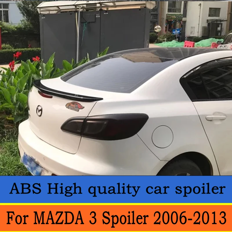 Для MAZDA 3 спойлер 2006-2013 для Высокое качество абс материал заднее крыло автомобиля