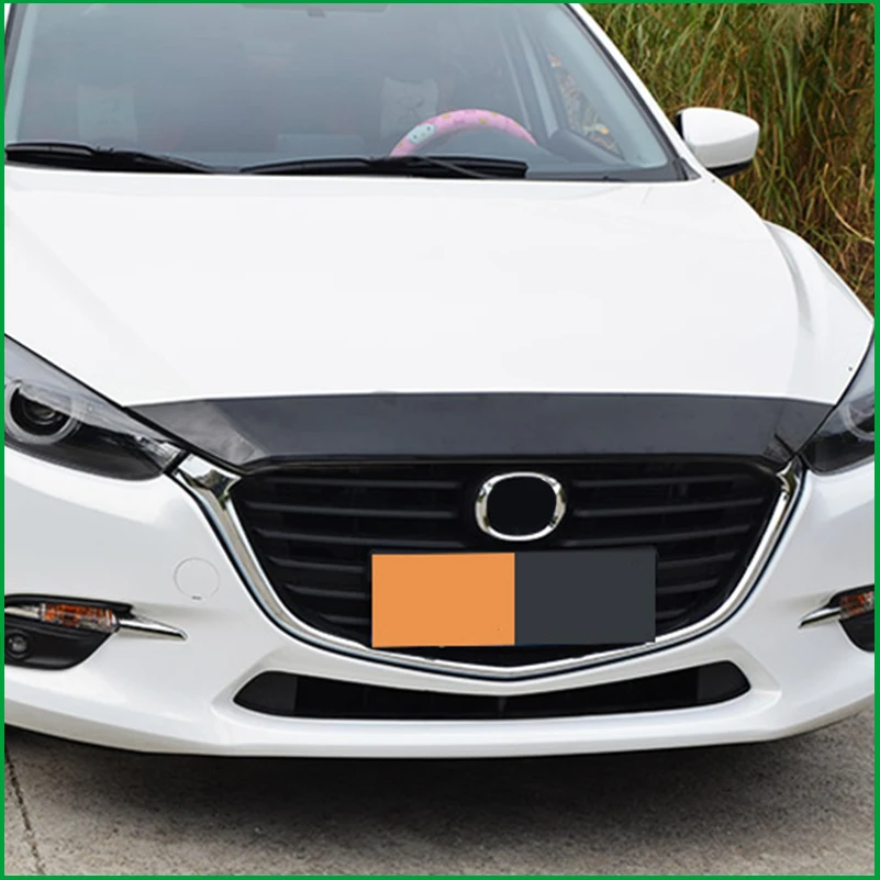 Автомобиль голове стиль чехол накладка для Mazda 3 Axela M3 передняя решетка головы двигателя, капот автомобиля литья под крышкой крышка отделка автомобильные аксессуары