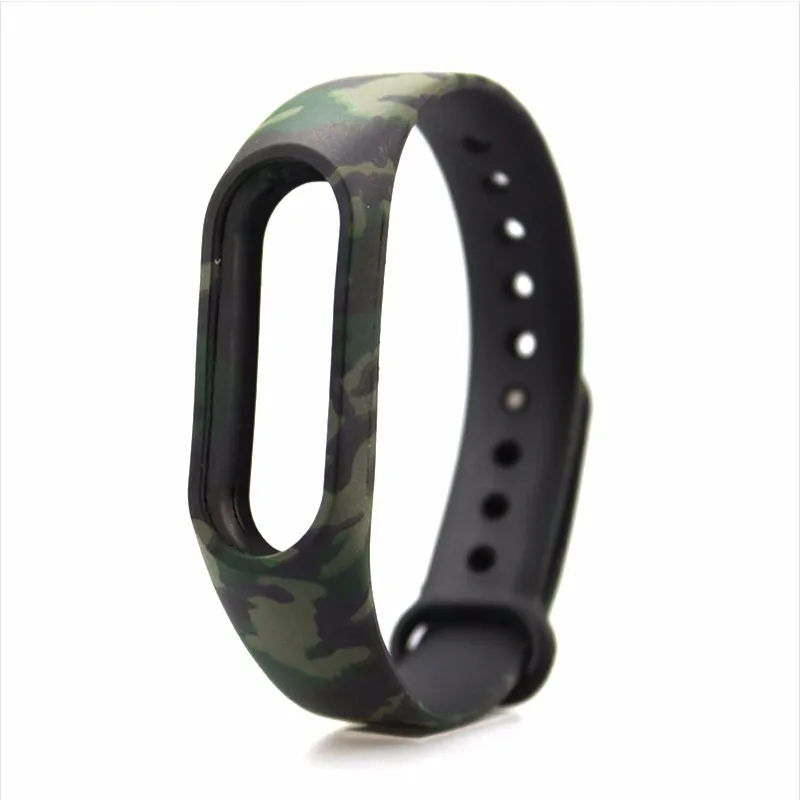 Камуфляжный ремешок BUMVOR для Xiaomi Miband 2 сменный с леопардовым принтом силиконовый