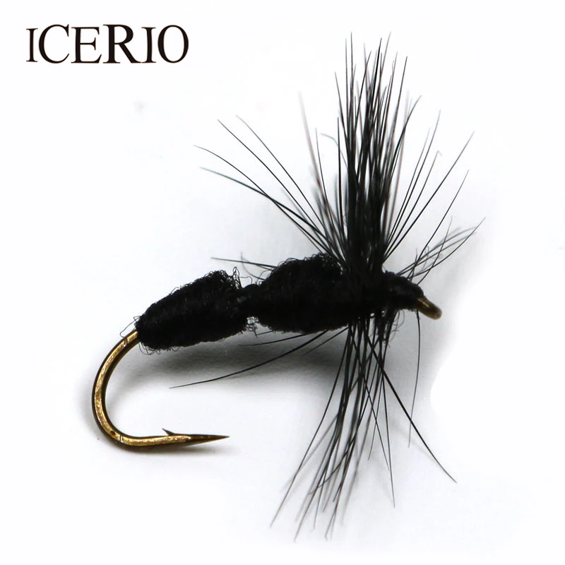 ICERIO 8 шт. #10 муравьиная мушка черная Стыковая искусственная муравьиная|fishing lure|fly