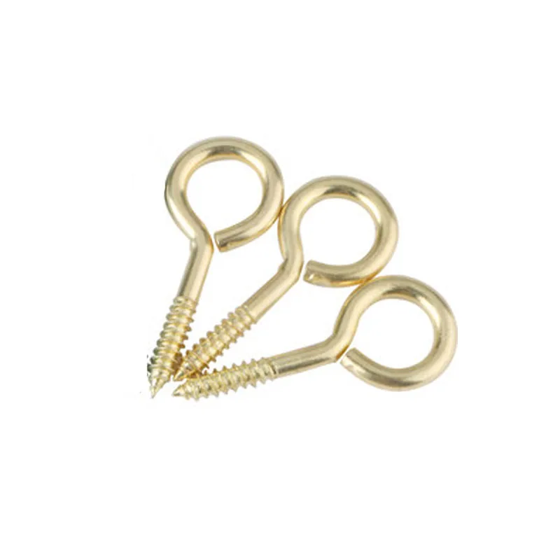 

M3.5 M3.9 M4.8 M5.2 M5.9 Copper plating Sheep eye nail Live screw Self-tapping screws with loop Light hook iron hook hand screw