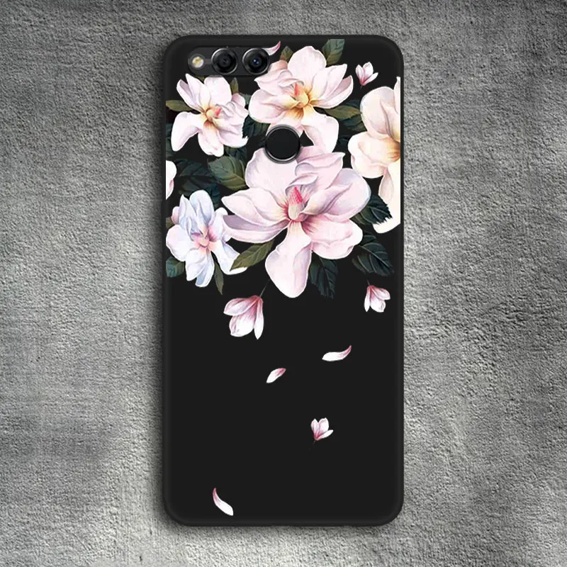 04 Чехол для телефона huawei Honor 6X 7C 7X 8C 8X TPU Fundas Para Coque для Honor 7A Pro 9 Lite черный матовый чехол - Цвет: 04