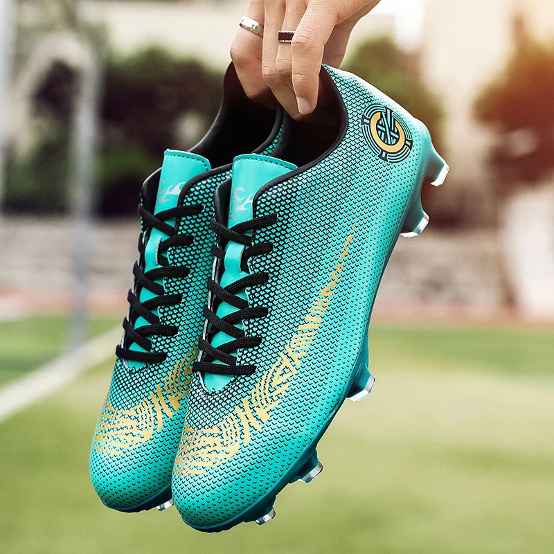 

2018Children and adults Soccer Cleats Soccer Shoes Long Spikes Hard Court Sneakers Trainers New Design Football Boots Size 33-45