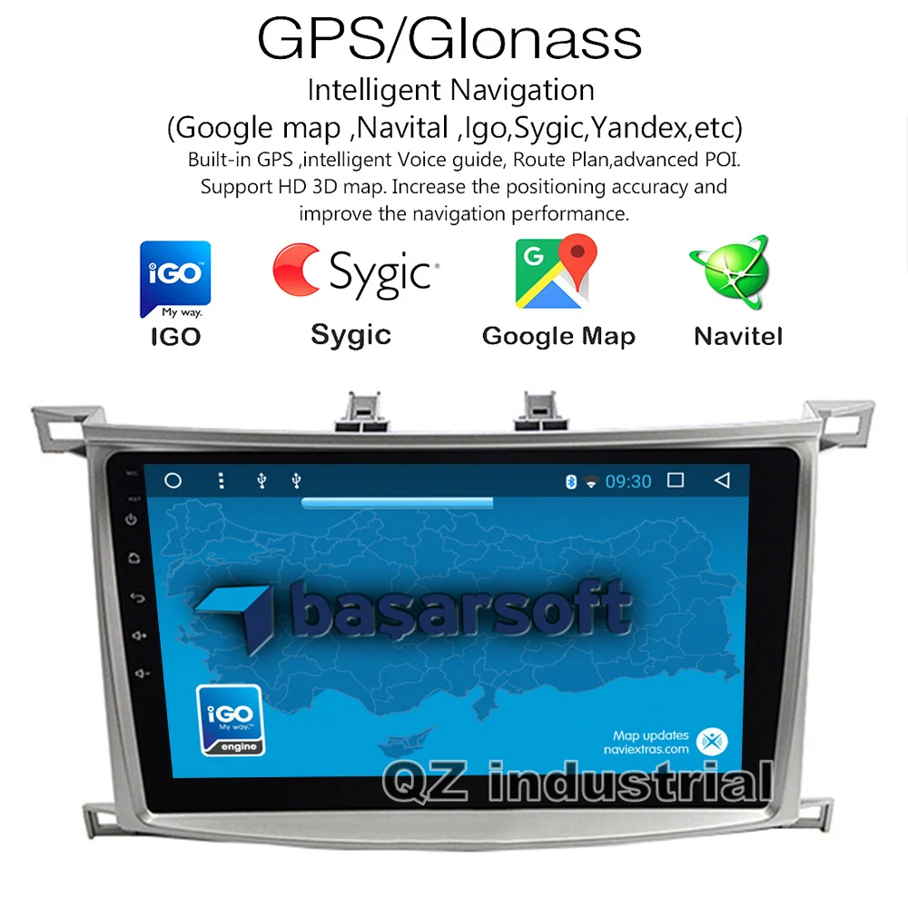 QZ промышленный HD 9 &quotAndroid 8 1 T3 автомобильный dvd-плеер для Toyota Land Cruiser 100 LC100 2003-2007 с 3G