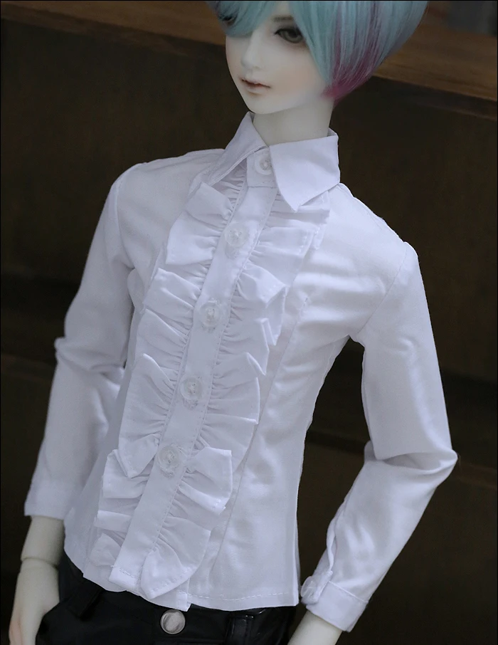 

D01-P040 children handmade toy 1/3 1/4 Doll Accessories BJD/SD doll clothes White lace aristocratic shirt 1pcs