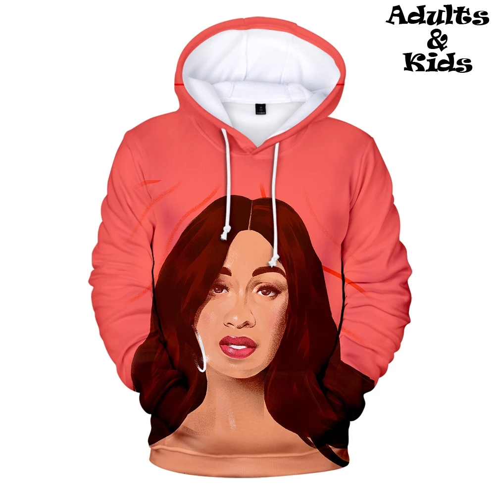 Новинка 2019 года толстовка с 3D капюшоном Cardi B Модная Повседневная Удобная