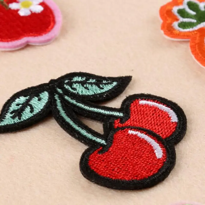 Diy фруктовые патчи для одежды вышитые приклеивания утюгом аппликация Железо На