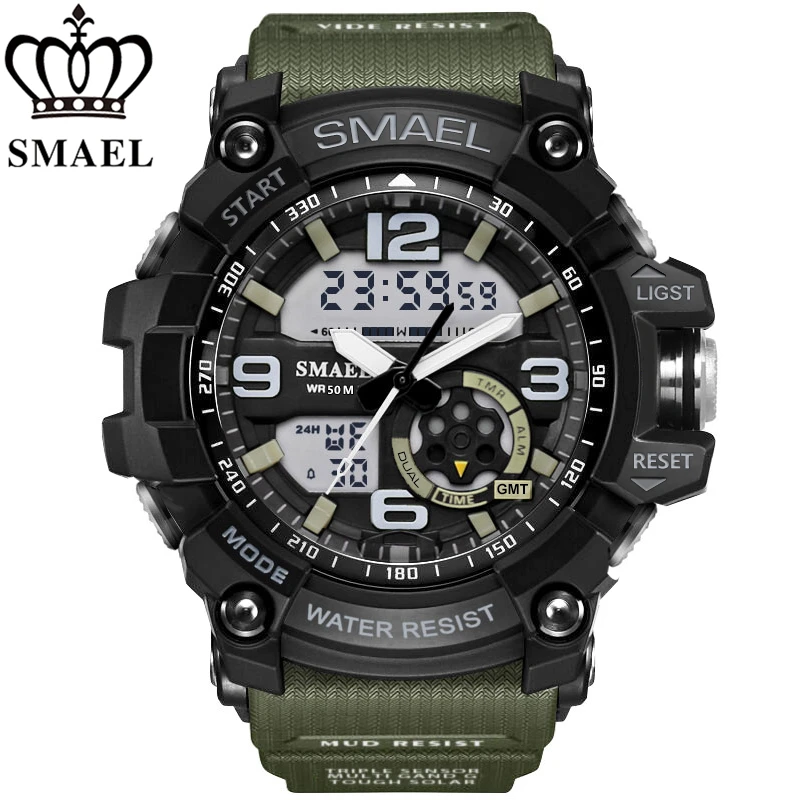 SMAEL Brand Luxury Quartz Watch Men New Style Waterproof Sport Military Watches Mens Casual Digital Wristwatch Relogio Masculin | Наручные