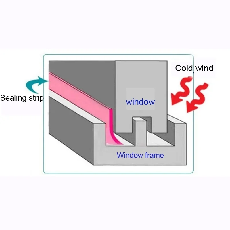 1 шт самоклеющаяся уплотнительная лента м силиконовый дверных и оконных защиты