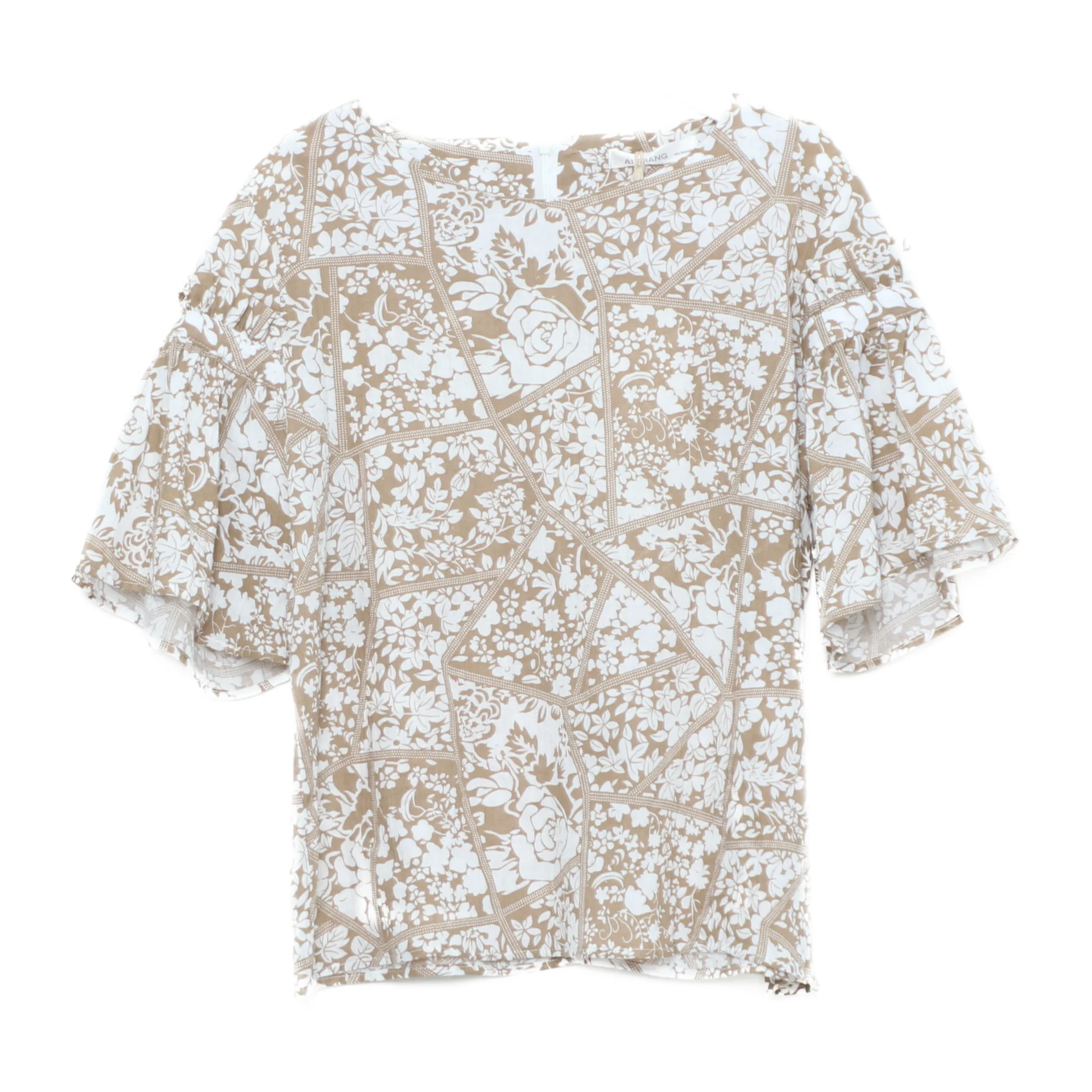 Wankou Women Blouse Summer 2017 New Short Flare Sleeve Sweet Print O-neck Regular Blouses Womens Tunic Shirts Female Clothing |
