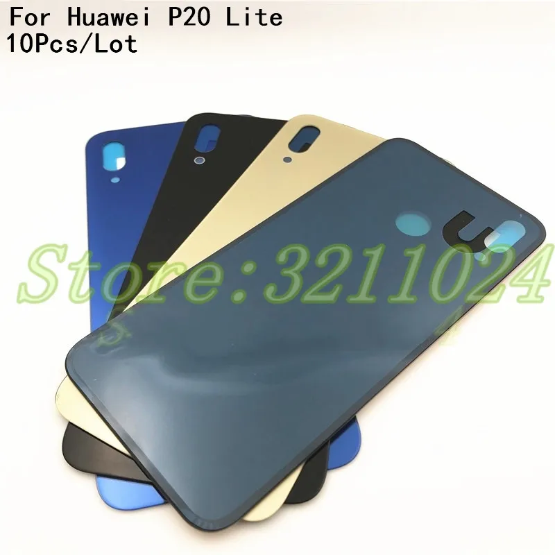 10 шт./лот для Huawei Nova 3e оригинальная стеклянная задняя крышка батарейного отсека P20