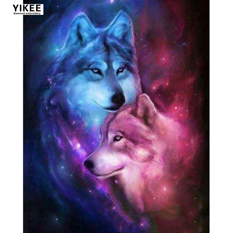 

H385 diamond embroidery animal,full,diy,square,diamond painting square,diamond painting wolf brother