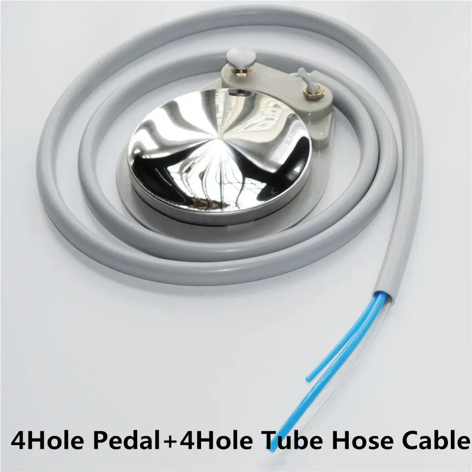 1Set 4-Hole Стоматологическая лабораторная деталь стандартная педаль управления ног/шланг кабель для стоматологического блока стул - Цвет: 1Set 4-Hole
