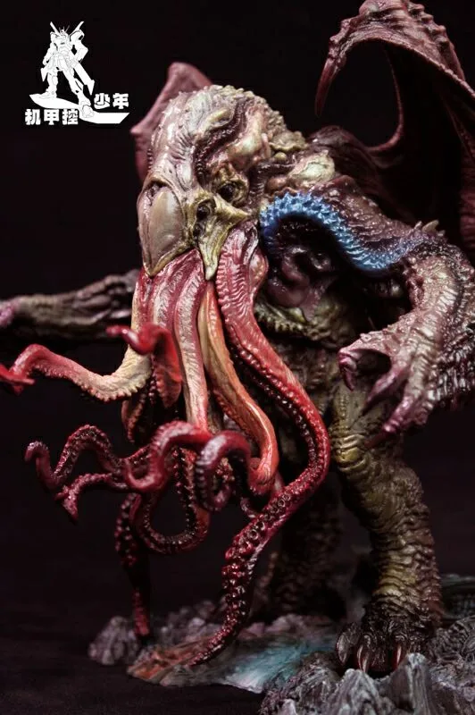 Очень редкая старая фигура Cthulhu предварительно окрашенная статуя GK полимерная