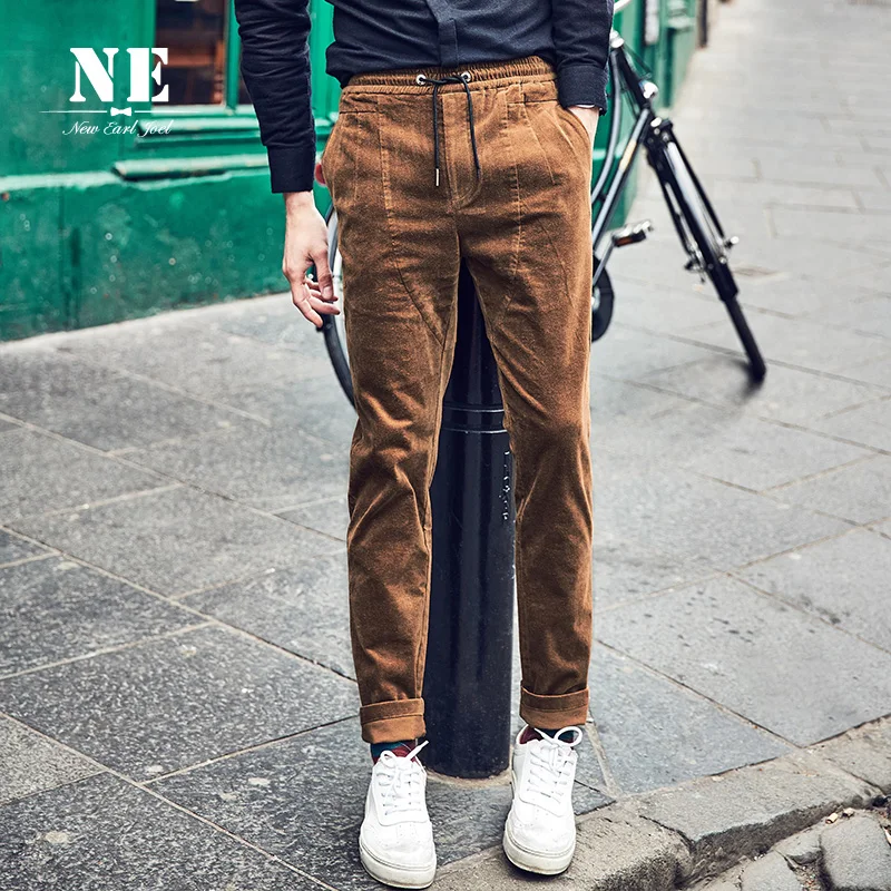 Высокое качество 2017 мужчин Осень-весна 92% хлопок чистый случайные цвета: черная