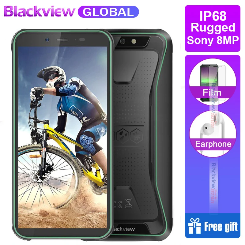 Blackview BV5500 IP68 Водонепроницаемый прочный смартфон 2 ГБ + 16 Гб 5 &quot18:9 Экран 4400 мАч Android