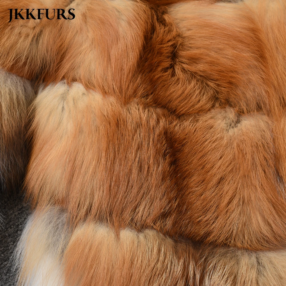 

Women's New Real Fox Fur Coat Red Fox Fur Genuine Natural Full Pelt Fur Thick Warm Coat Luxury Jacket Fashion Top Quality S7465
