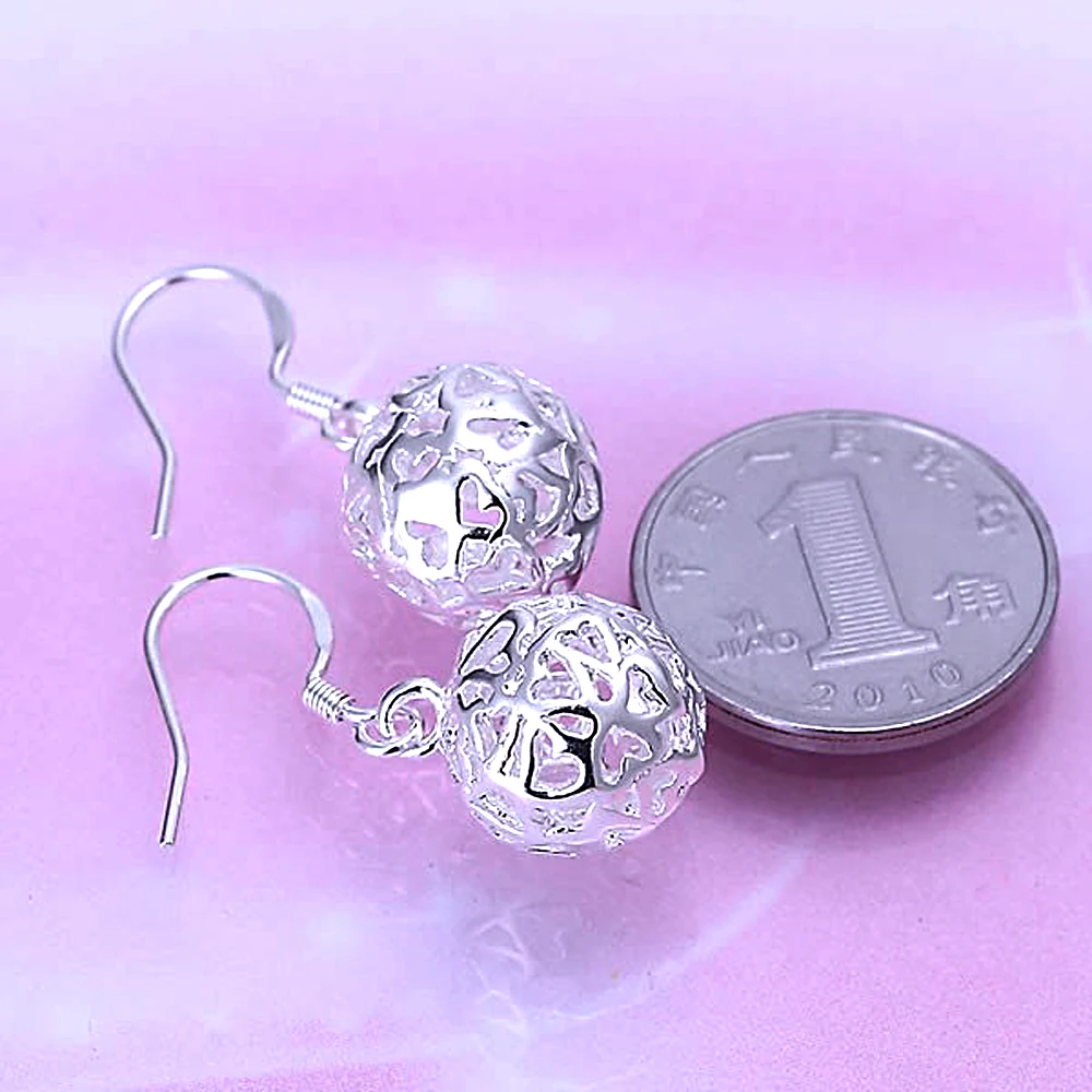 Оптовая продажа 1 пара 925 серебряные красивые серьги высокое качество женские