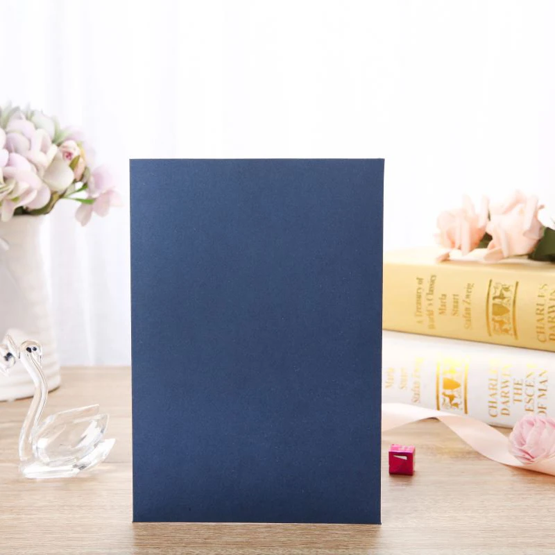 

50pcs Blue Laser Cut Wedding Invitations Card Bride and Groom Greeting Cards Customize Envelopes Wedding Event Party Decorations