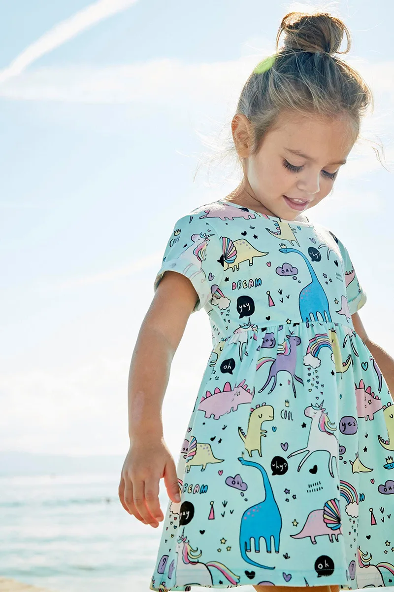R&ampZ children's dress 2019 summer new European and American style girls cartoon princess cotton | Детская одежда и обувь