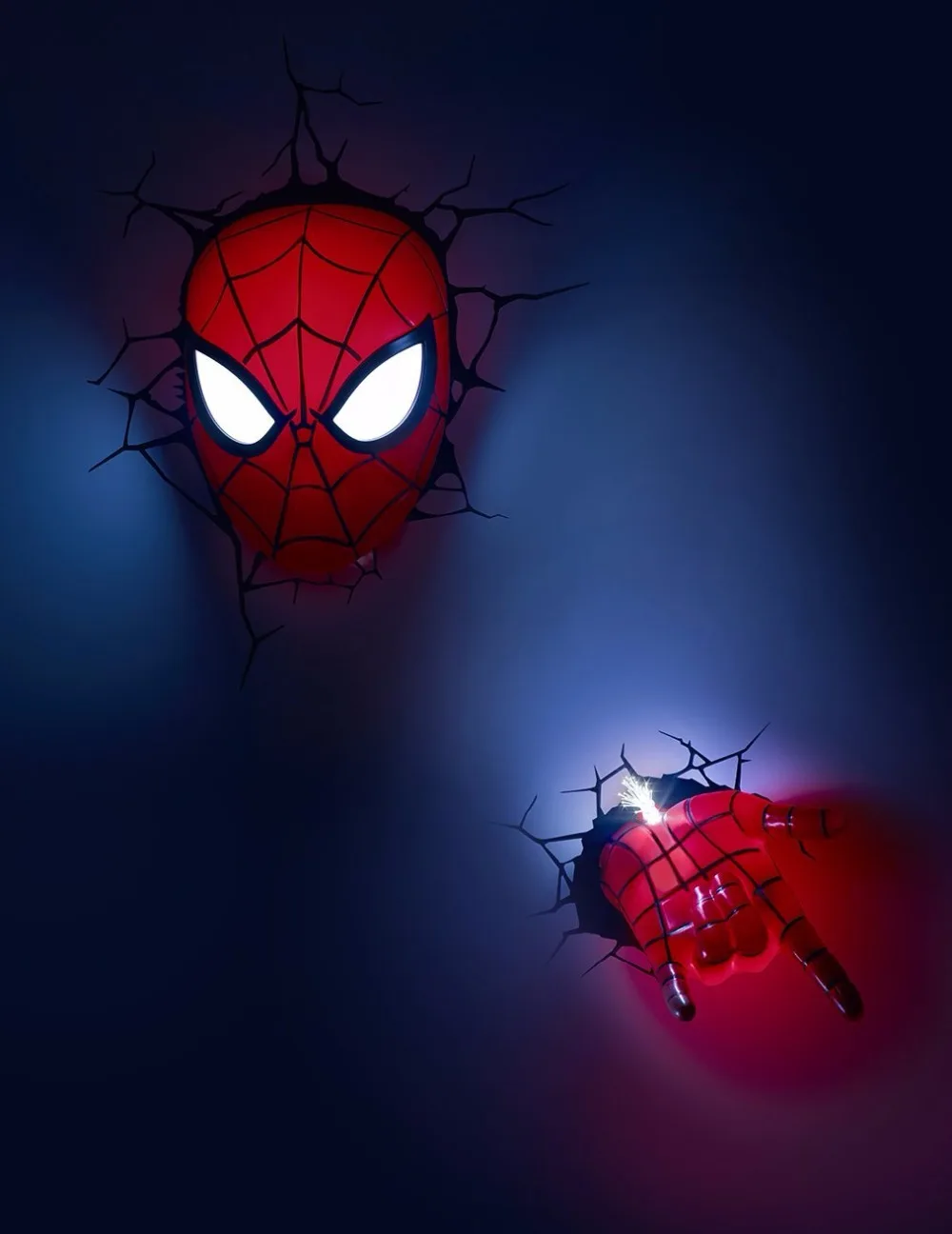 GUXEN 3D Marvel Человек-паук в форме руки и головы креативная наклейка супер герой настенный светильник ночник для детей Детский Светильник для спальни ing