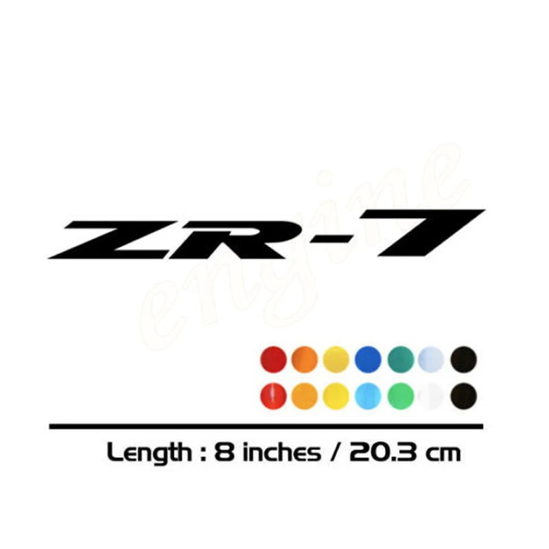 

2 X New Sales motorcycle bike Fuel tank Wheels Fairing notebook Luggage helmet MOTO Sticker decals For KAWASAKI ZR-7