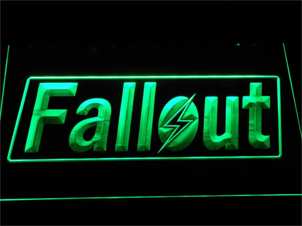 E088 Fallout Bar светодиодный неоновый знак с переключателем вкл/выкл 20 + цвета 5