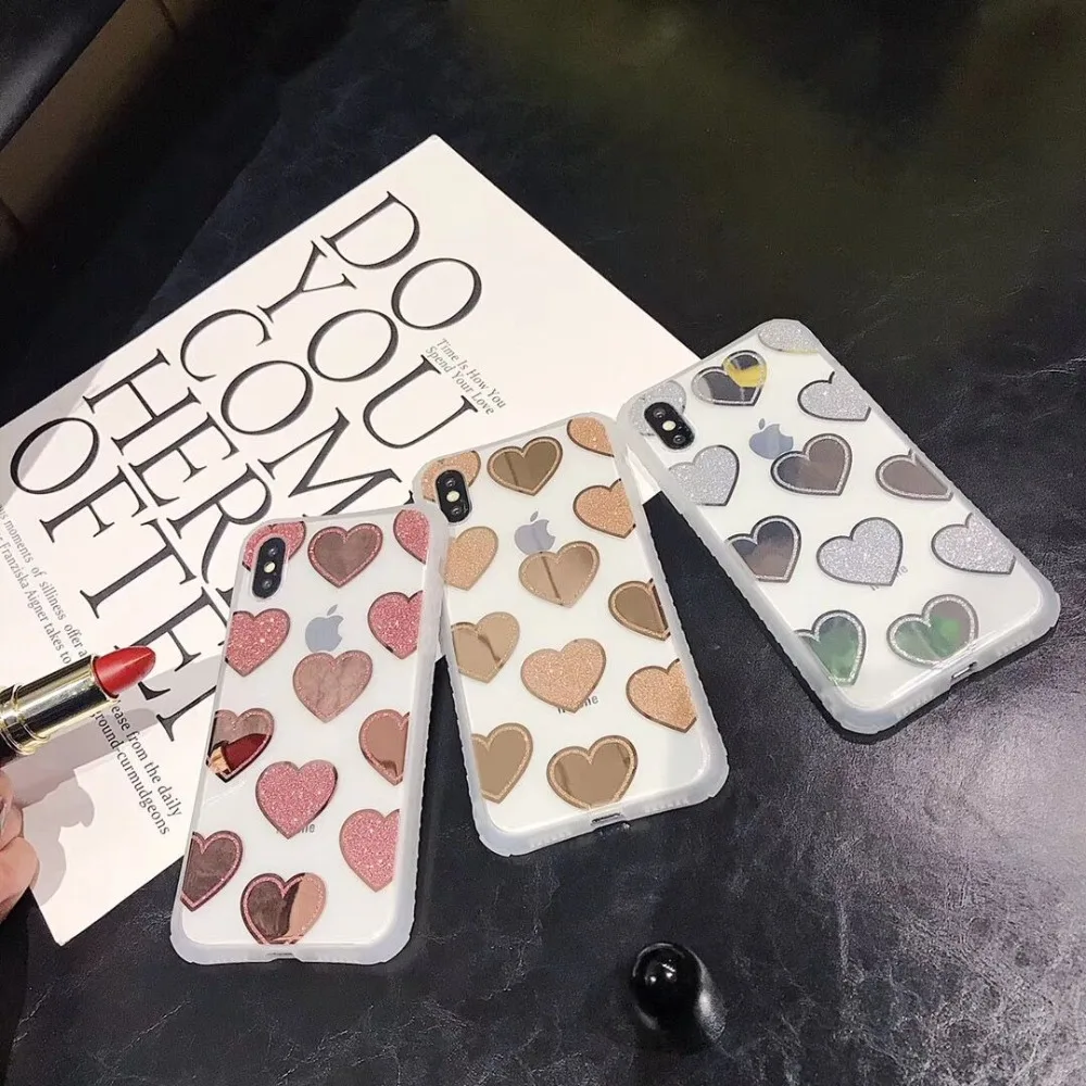 Plating Glitter TPU Case For iPhone 6 6s 7 8 Plus Thick Soft Silicon Back Cover XMAX X XS XR Shockproof Protective |
