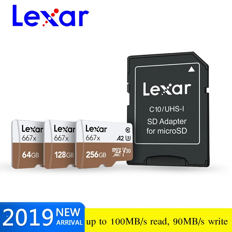 100%Original Lexar 667X Micro sd Card 128GB Memory Card MicroSD XCUHS-I Card SD/TF Mini Flash for Phone carte memoire U3 4K