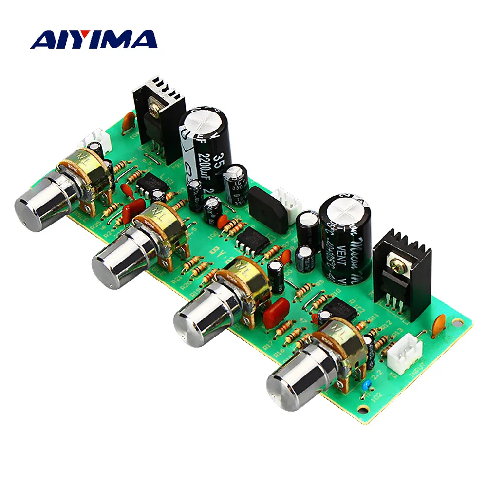 Аудиоусилитель AIYIMA 2 0 NE4558 Плата усилителя с тройными басами регулируемая плата