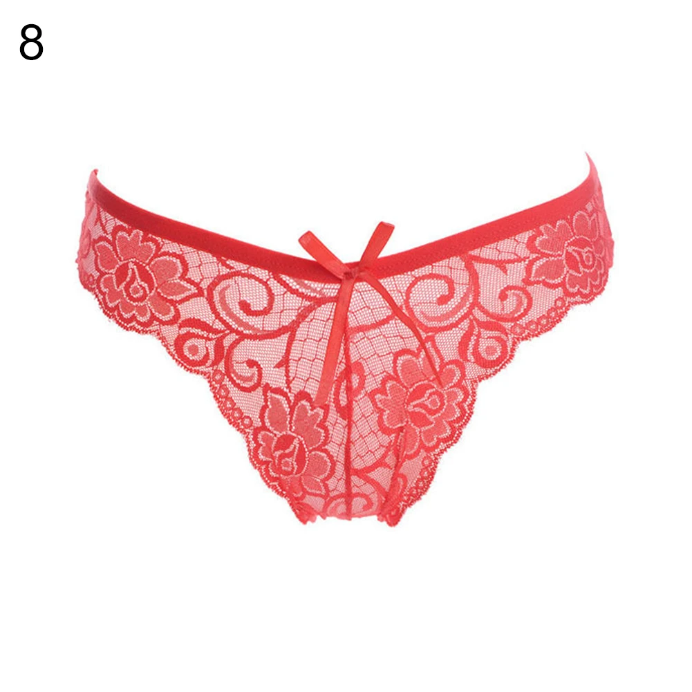 Watermelon Red Сексуальные милые кружевные V-string Трусы Трусики стринги нижнее белье женское нижнее белье - Цвет: Watermelon Red