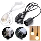 Кабель питания, 1,8 м, цоколь E27, вилка европейского и американского стандарта с переключателем, для подвесной светодиодной лампы