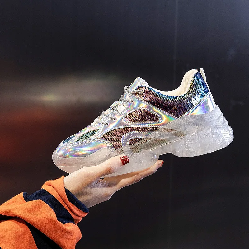 Кроссовки женские массивные на платформе повседневная весенняя обувь