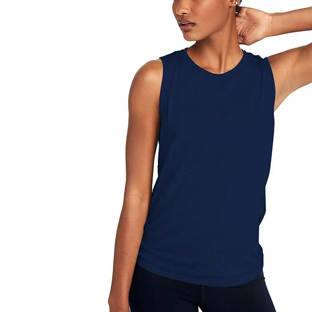 Women Sport Vest Fitness Tank Top Athletic Undershirt Yoga Gym T-Shirt Quick Dry