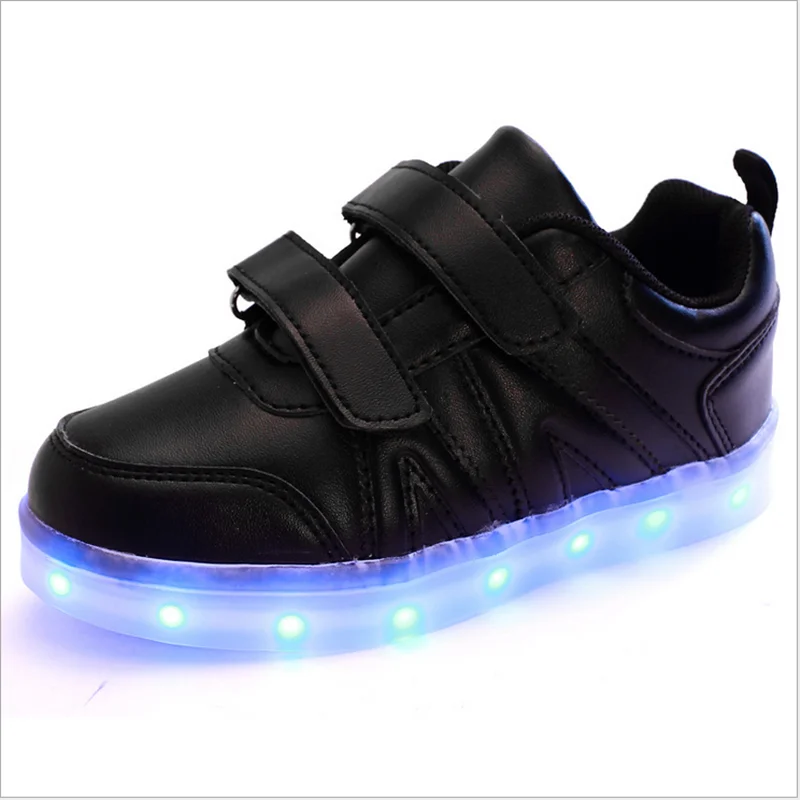 Kids Light Shoes USB Charger Glowing Sneakers Basket Led Children Lighting Boys Girls illuminated krasovki Sneaker | Детская одежда и