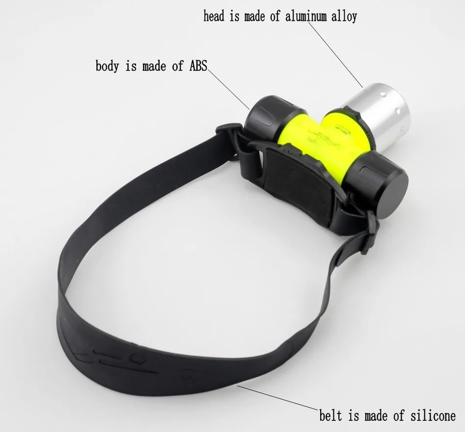 Yupard XM-L2 T6 светодиодный Diver Дайвинг налобный фонарь вспышка светильник фонарь водонепроницаемый плавающий головной светильник 18650 батарея AAA Белый Желтый светильник