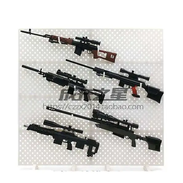 5 Gun and 8 racks 1:6 4D модель пистолета сборная пластиковая модель для 12 дюймов фигурки оружие минигун со стойками - Цвет: 5 Gun and 8 racks