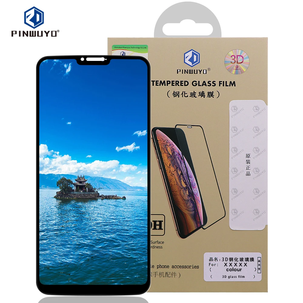 MOTO G7 Power Оригинал PINWUYO 9H 3D изогнутое закаленное стекло полное покрытие Защитная