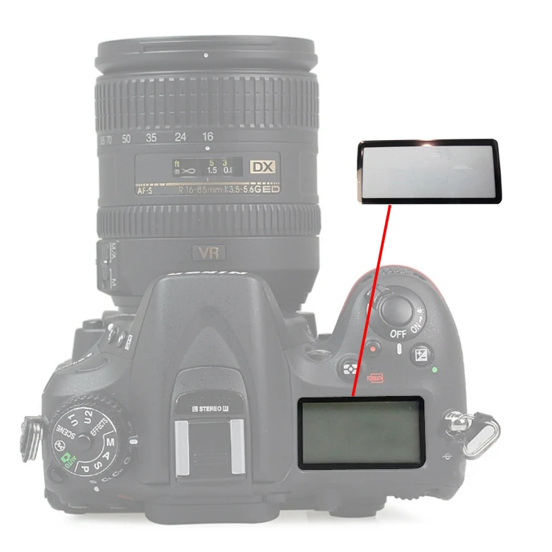 Внешнее стекло для экрана Nikon D80, D90, D200, D300, D600, D610, D700, D800, D7000, D7500, D810 Внешнее стекло для экрана Nikon D80, D90, D200, D300, D600, D610, D700, D800, D7000, D7500, D810