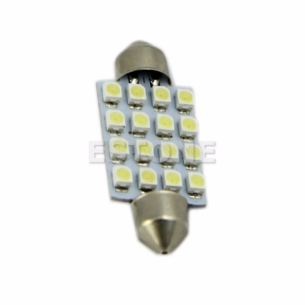 Высокое качество белый 41 мм 16 светодиодный 3528 SMD салона Купол светильник лампа