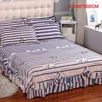M 23 стиля романтическая Двухслойная юбка для кровати элегантное клетчатое цветочное покрывало атласная хлопковая простыня для свадьбы украшение дома покрывало для кровати - Цвет: M