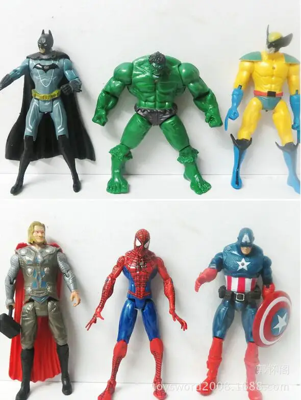 6 шт. в пункте этого мстители полный зеленый гигант человек паук бэтмен Железный