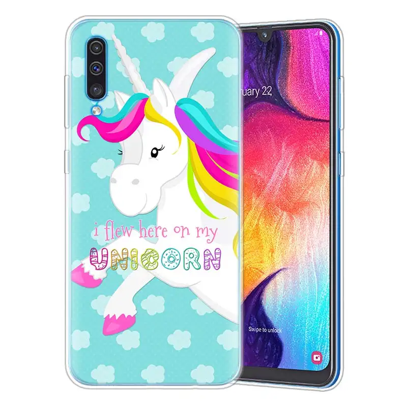 Мой Единорог для девочек чехол для samsung A50 A70 A60 A40 A30 A20 A20e A10 M30 M20 M10 A7 A9 силикона ТПУ с рисунком Роскошный телефон чехол Coque