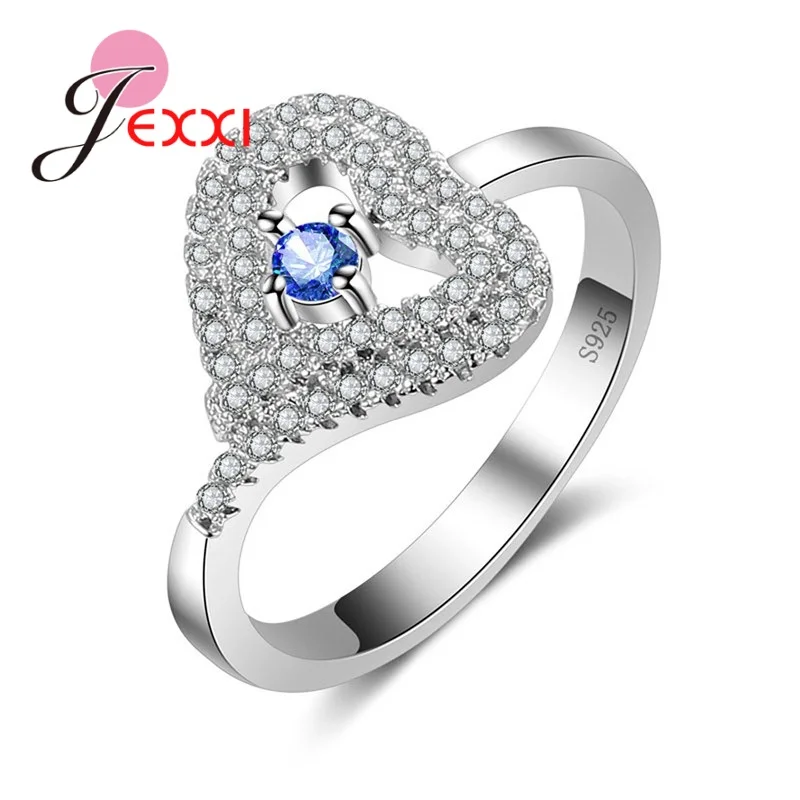 

Female Heart Shaped Ring High Quality Fashion 925 Sterling Silver Silver Jewelry Wedding Rings For Women Best Gifts