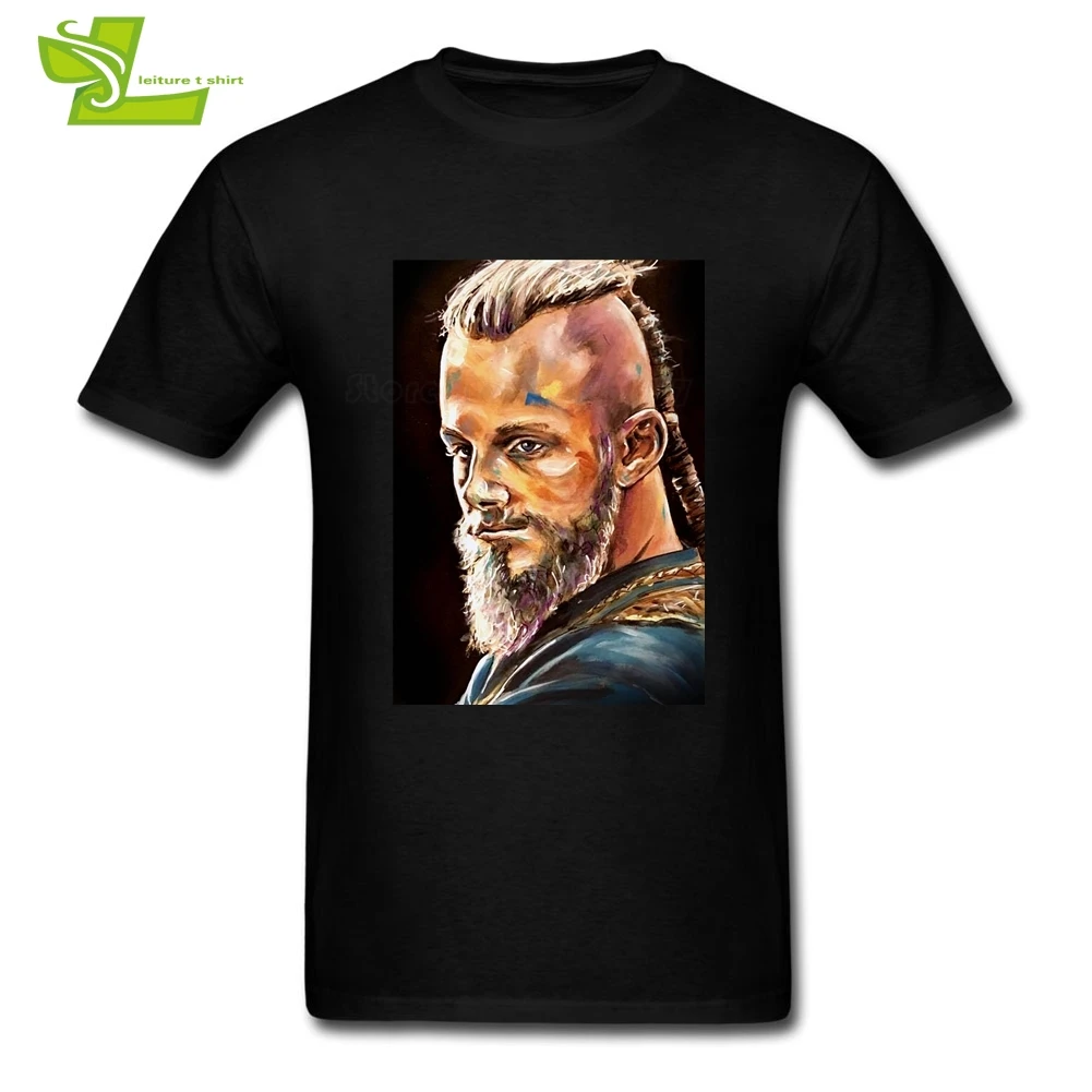 Ragnar Lothbrok T Shirt Man Short Sleeve 100% Cotton Tee Male New Coming Tshirt Casual Loose Teenage Vikings Negan | Мужская одежда