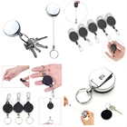 Брелок для ключей наружная безопасная Пряжка Высокая устойчивость растягивающаяся веревка анти-потеря защита выдвижной брелок для ключей брелок против потери Пряжка