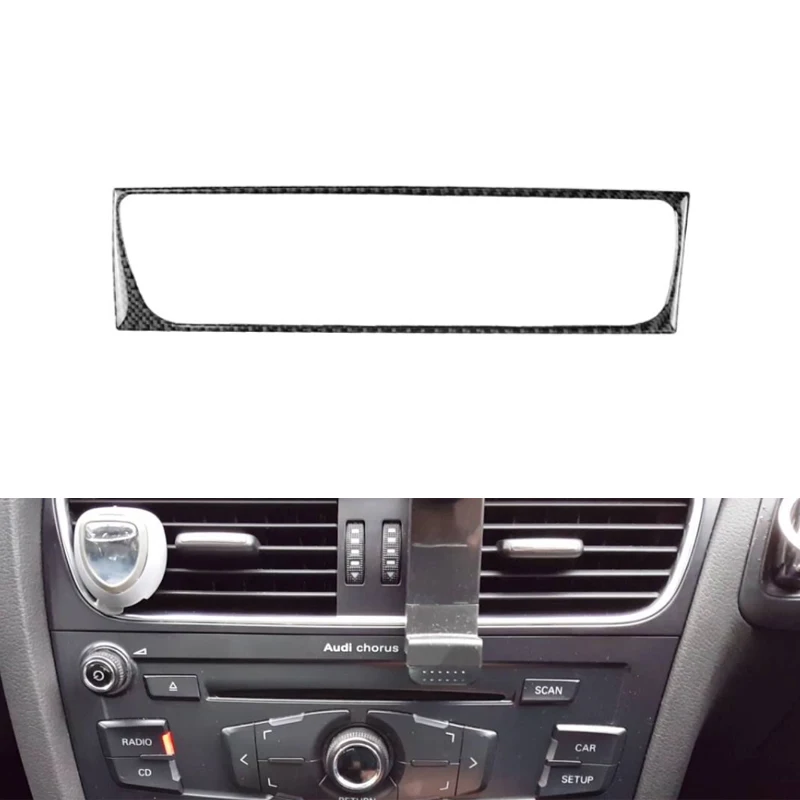 Part B RHD Для Audi A4 B8 2009 2010 2011 2012 2013 углеродного волокна средняя консоль, устанавливаемое на вентиляционное отверстие в салоне автомобиля розетка накладка - Название цвета: Part B RHD