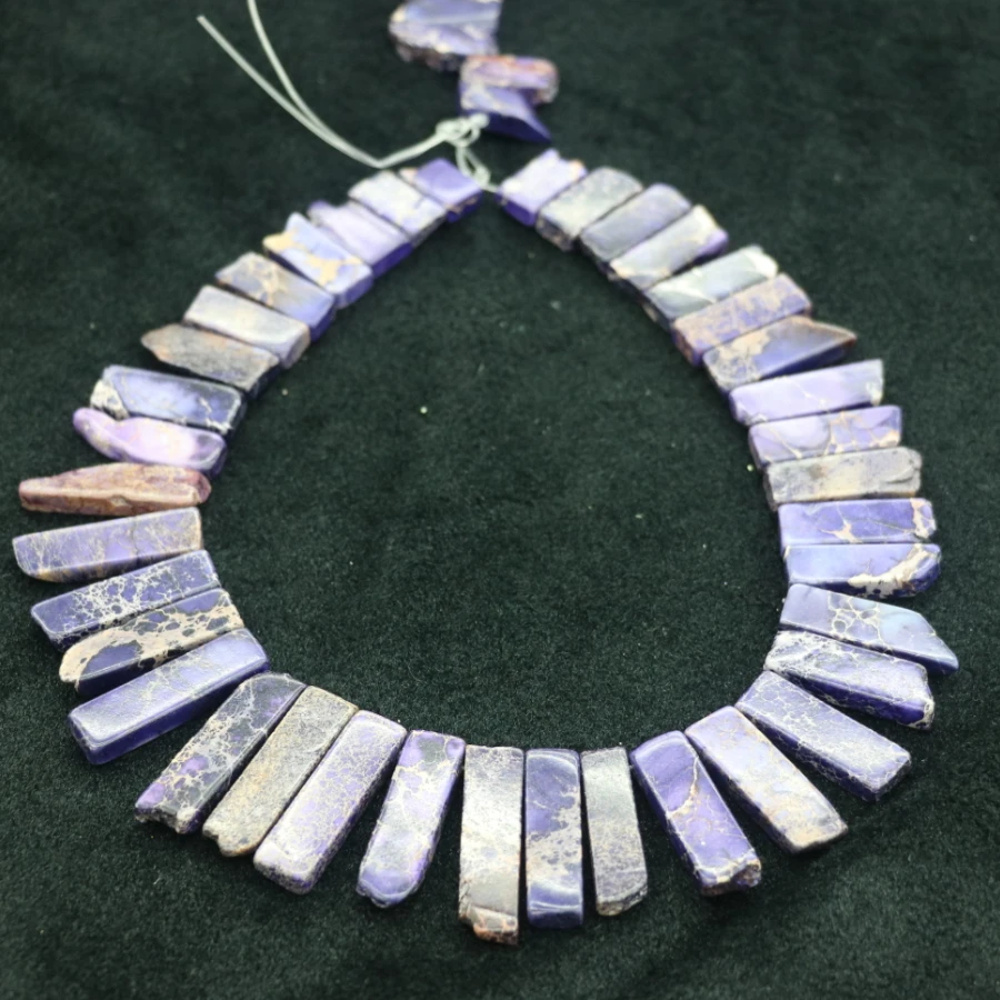 Высокое качество фиолетовые драгоценные камни камень ожерелье точка Кулон Бусы