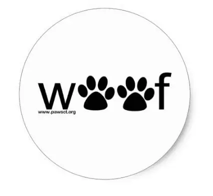

1.5inch Woof Classic Round Sticker